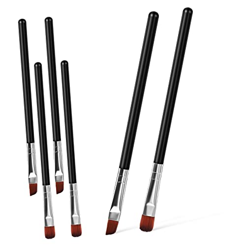 HONMEET Juego De Pinceles Para Cejas 6 Piezas, Cepillo Moldeador De Cejas y Pincel De Maquillaje Profesional, Tamaño Estándar, Para Mujeres, Uso Diario y Maquillaje Natural