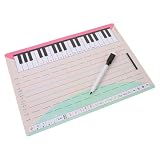 JOINPAYA Musik Whiteboard mit Notenlinien Abwischbar aus Pet mit Tragbarer Funktionalität Inklusive Stift für Musikpraxis und Klassenzimmer