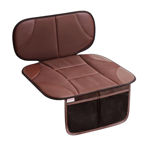 Siivton Car Seat Protector for Kids, Anti-Slip Design, Thick Padding, Prevents Seat Marks, 2 Storage Pockets for Toys & Snacks, Fits Most Cars, Black (Brown, 1 Pack) Siivton Car Seat Protector for Kids, Anti-Slip Design, Thick Padding, Prevents Seat Marks, 2 Storage Pockets for Toys & Snacks, Fits Most Cars, Black (Brown, 1 Pack)