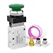 TAILONZ PNEUMATIC Green 1/4”NPT Manual Control type Mushroom Push Button 3 Way 2 Position Pneumatic Control Mechanical Valve