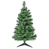 OULONGER 3Ft Premium Artificial Small Mini Christmas Tree for Tabletop,Home, Office, Indoor and Outdoor Decor,Holiday Decoration,Easy Assembly Metal Hinges & Foldable Base.Green Tree