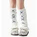 WEISUYUUS Fashionable Kids Sweet Bowknot Socks Covers, Soft Breathable Stackable Socks Leg Warmers for Girls Aged 3-13 Years