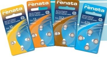 Renata Hearing Aid Batteries, SIZE: 312. 60 Batteries