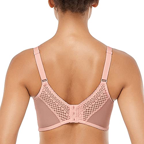 Intimate Portal Women RaeRae Good Lift Wire Free Bra Back Smoothing Lace Bralette - Wireless Lightly Padded Demi Pink 38A 38B - Image 3