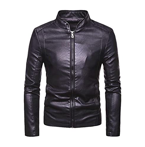 Veste homme coupe-vent noir L protège du froid en similicuir