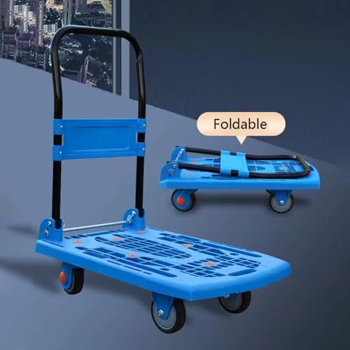 Carretilla plegable de plataforma con ruedas silenciosas pequeña miniatura 6