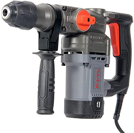PTS Corded Rotary Hammer Drill 1”26mm 10Amp 110V Combination Rotary Hammer | SDS Plus | 3 Modes | 2x Brushes, Oil Cap Wrench, Grease, 3x Drills, 2x Chisels‚ and Case Set