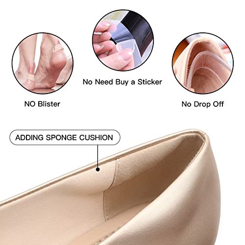 Image of MUSSHOE Pointed Toe Flats for Women, Comfortable Business Casual Work Shoes, Slip On Loafers with Arch Support, Office Walking Flats for All Day Standing