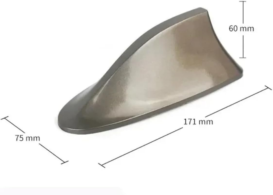 Car Roof Shark Fin Decorative Aerial Antenna Cover Sticker Roof Universal Car Radio FM Signal Design for All Car Decorative(Black)