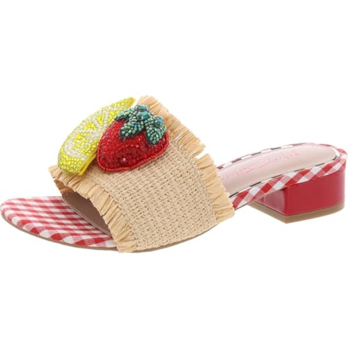 Sandales glissantes confortables Betsey Johnson Lindyy blanc taille 36 EU