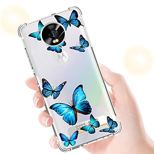 Tothedu Phone Case For Moto Z3 Play, Moto Z3 Case For Girls Women, Clear Slim Shockproof Pattern Soft Flexible Tpu Back Phone Protective Cover Cases For Motorola Moto Z3 Play/Moto Z3 (Butterfly) #TOP5