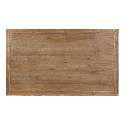 Kate And Laurel Wyldwood Rustic Carved Coffee Table, 38" X 23" X 18", Distressed Brown And White, Farmhouse-Inspired Living Room Decor #TOP6