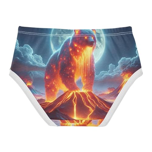 Toddler Girls Underwear 2t Cotton Girl Panties Cute Florals Undies Kids Briefs Volcanic Bear Moonlight2