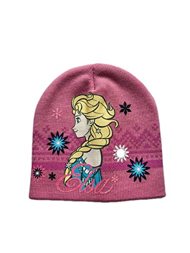 OSAB 44018 Kinder Beanie Mütze DISNEY FROZEN Die Eiskönigin Anna Elsa (2-pink, 52cm) Cover