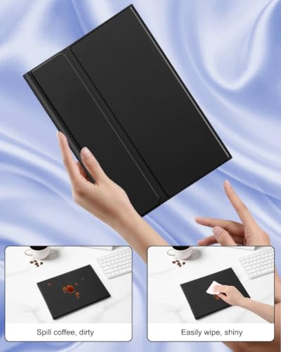 Image of EAMPANG Case with Trackpad Keyboard Mouse for Samsung Galaxy Tab S10+ Plus | /S9 FE+ Plus /S9+ Plus /S8+ Plus /S7 FE /S7+ Plus 12.4 inch,Smart Touchpad 7 Color Backlit Keypad Magnetic Cover Pen Slot Black