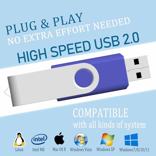 2GB USB Flash Drive 10 Pack JBOS 2 GB USB Drives Memory Stick Swivel 2G Thumb Drives Gig Stick USB2.0 Pen Drive for Date Storage, 2 Gig UBS Flash Drive, Zip Drive, Jump Drive, USB Stick, Mixed Color - Image 5