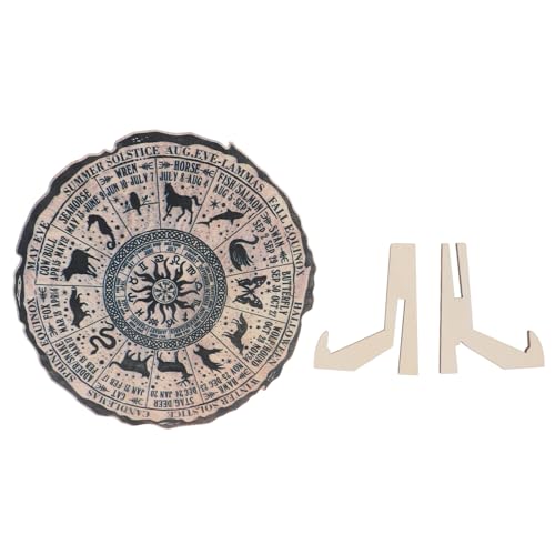 GARIOUANS 自然素材の木製ホイールカレンダー オーナメント 環境に優しい手作りデコレーション ツリーインスパイアデザイン ホーム オフィス