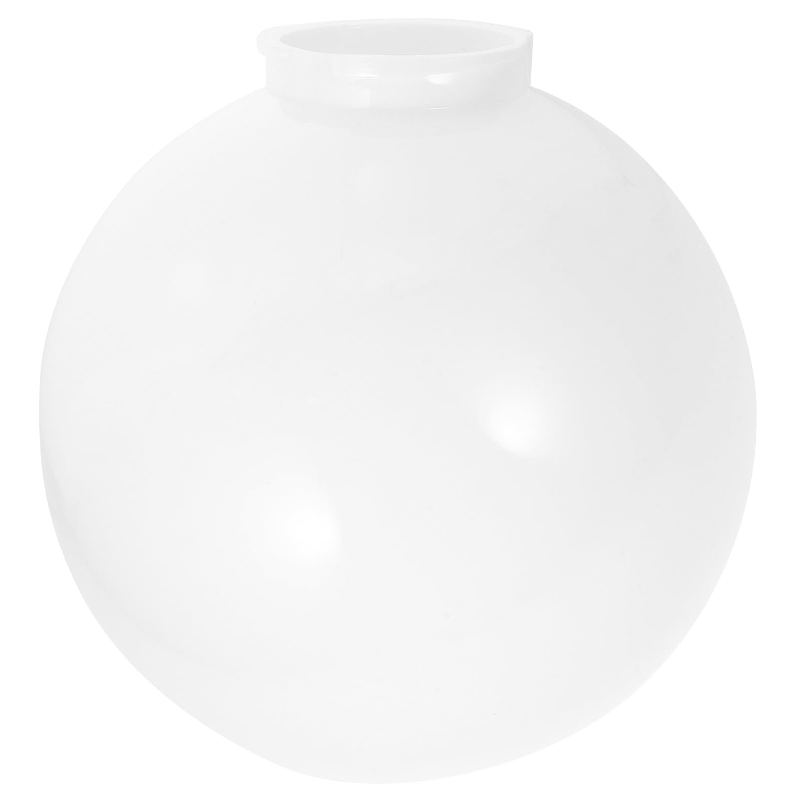 POPETPOP Runder Acryl Lampenschirm Kugel Weiß 250mm Durchmesser für Außenmast Leuchten Ersatzkugel mit 95mm Halsöffnung für Garten und Balkon