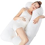 Body Pillow Pregnancy Maternity with Adjustable Elastic Band, Ergonomic Maternity Pillow for Comfortable Sleeping & Nursing Support (Machine Washable Zipped Cover, Hypoallergenic Fill) - by Sable