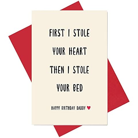 Alzombi Funny Birthday Card for Dad, Daddy Card, Happy Bday Greeting Card for Father, Stole Your Heart Card Cover