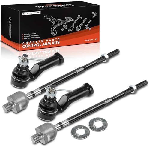 A-Premium Set of 4, Front Inner & Outer Tie Rod End Kit, Compatible with Mazda Miata 1990-1997