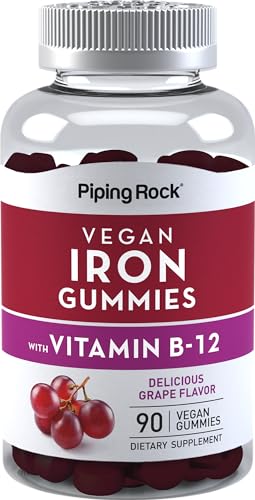 Iron-Supplement-Gummies-90-Count-with-Vitamin-B-12-Grape-Flavor-Vegan-Formula-Vegetarian-Non-GMO-Gluten-Free-by-Piping-Rock