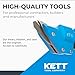 Kett P-540 14-Gauge Pneumatic Double Cut Shears, 90 PSI with 2200 RPM, Metal Cutter Tool, Electric Scissors, For Metal Fabricators, Automotive, HVAC