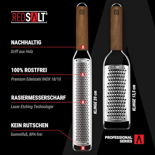 REDSALT® Premium Zester & Coarse Grater Set, Wood, Set Zester & Julienne Blade - Image 2