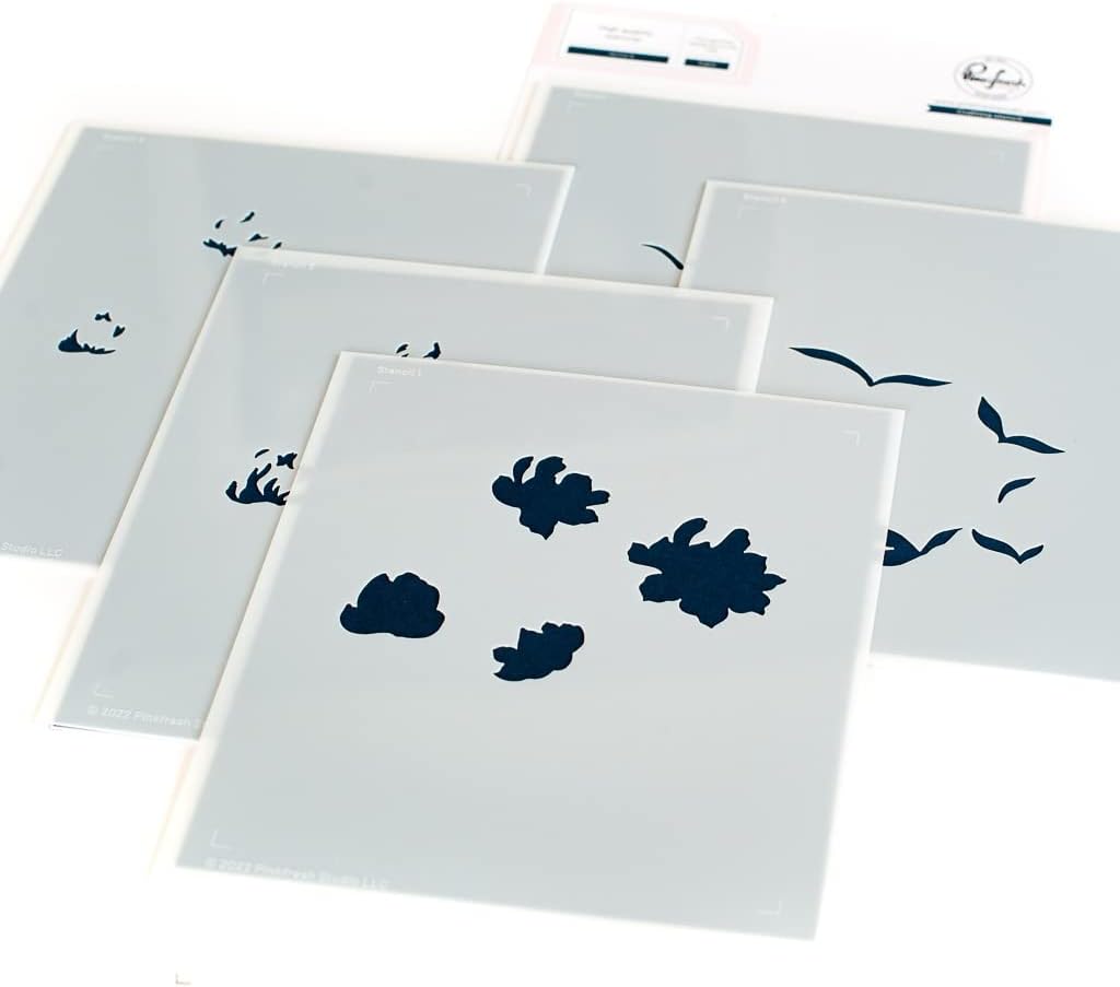PINKFRESH STUDIO Go for It Layering Stencils 4.25X5.25 5/Pkg