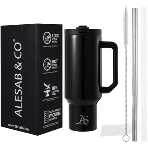 ALESAB & CO 40oz Travel Tumbler with Lid Cover