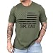 Girl-Dad Vintage American Flag Shirt - Dad of Girls T-Shirt, Father's Day Birthday Gifts 2XL Military Green