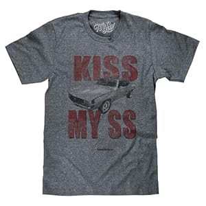 Tee Luv Men’s Chevy Camaro T-Shirt – Kiss My SS Chevrolet Graphic Car Shirt