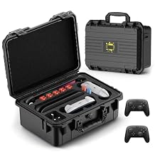 DEVASO Carrying Case for Nintendo Switch 2 2025, Hard Shell Waterproof Travel Case with Soft Lining, Fits Switch 2 Console, 2 Pro Controllers, Dock & Accessories, Home Storage & Outdoor Travel