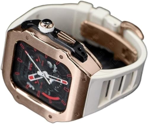 Bracelet de montre en caoutchouc pour homme et boîtier Apple Watch 45mm 44mm