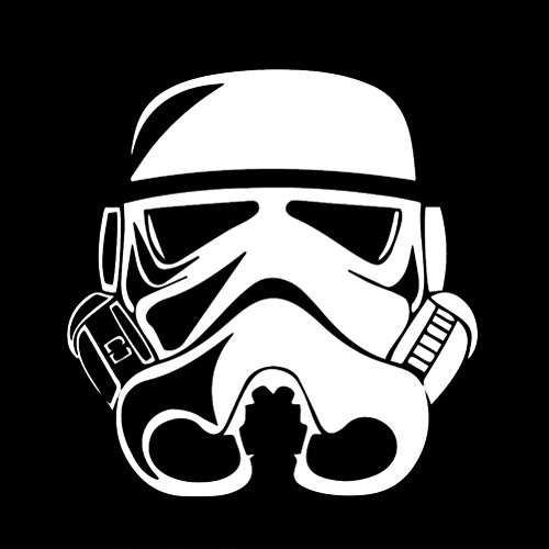 Stormtrooper Helmet Silhouette Vinyl Sticker Car Decal (6
