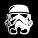 Stormtrooper Helmet Silhouette Vinyl Sticker Car Decal (6" BLACK)