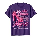 This Queen Was Born on May 14, May 14th Birthday High Heels T-Shirt