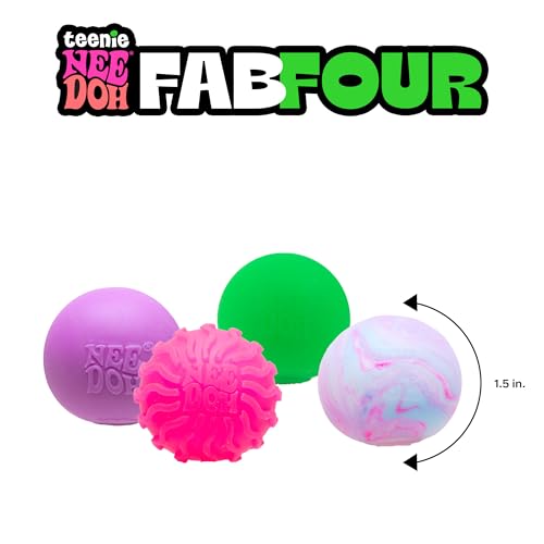 Schylling NeeDoh Teenie Fab Four Needoh 4 Pack - Sensory Squeeze Toy - 1.5" in Diameter - Colors May Vary image 14