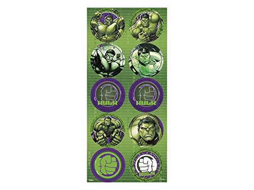 Regina Adesivo Decorativo Redondo R305 Hulk Animacao, 3 Unidades