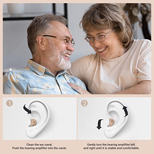 Autiphon Advanced Rechargeable Hearing Aids Seniors Adults, Multi-Channel Digital Hearing Amplifiers, Dual Microphones, With Tinnitus Masking Mode, Pair #TOP6