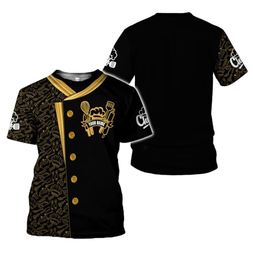 Personalized Chef Shirts for Men & Women - Custom 3D Gifts for Master Chef Lovers