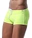 MIZOK Men's Swim Trunk Swimwear Quick Dry Bathing Suit Board Short Sexy Boxer Brief with Drawstring Yellow XL