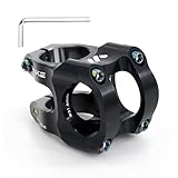 Bike Stem for Mountain BMX E-Bike Bicycle, 0°Rise Short Bike Stems 35mm Fits 31.8mm Handlebar 1-1/8" Fork, Universal Wake MTB Road Bike Stem 31.8
