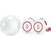 SINGCALL Wireless Caregiver Pager Call System 2 SOS Call Buttons Transmitters 1 Receiver Nurse Calling Alert Patient Help System for Home, Personal Attention Pager up tp 500 Feet Plugin Receiver Alert