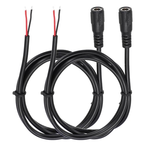 Cable de alimentación CC con conector hembra 5.5 mm x 2.1 mm a extremo abierto 100 cm