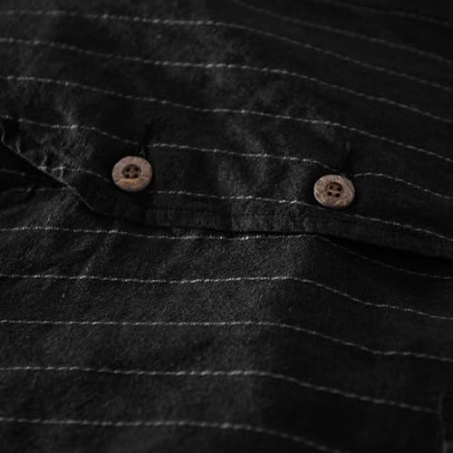 Casual Vest for Men Linen Button Down Regular Fit Striped Sleeveless Shirt Business Summer Lightweight Suit Waistcoat4