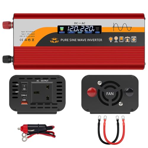 Image of 2000W Inverter 12V/24V to 220V Pure Sine Wave Inverter 12V Power Inverter