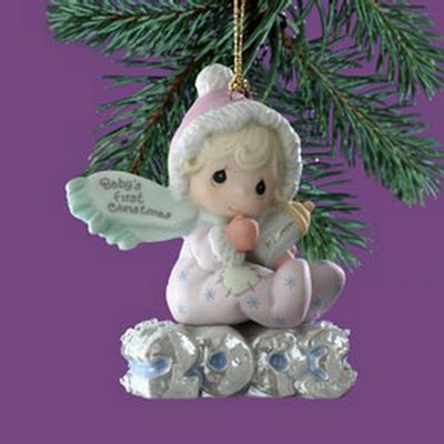 Precious Moments 2003 Baby's First Christmas boy