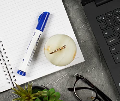 Radicaln Marble Decoration Piece White Onyx 3\" Inch Handmade Apple Paperweight Home Decor– Handcrafted Decor Paperweight Marble – Suitable for Table Decor, Office Decor and Study
