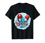 Questa grafica oceanica mostra una divertente stampa artistica di polpo di boxe. Ideale per gli amanti della boxe e degli amanti del kickboxing, che amano la boxe con i guanti da boxe.